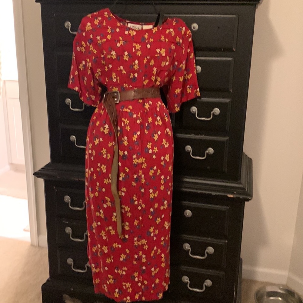 Vintage floral dress M